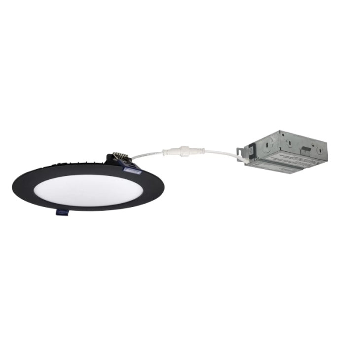 Nora Lighting NFLAT-R6TWB 6" FLAT Non-Metallic Can-less LED Downlight - 13.5W - CCT Selectable - 1050lm - Black - 120V