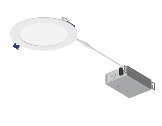 Nora Lighting NFLAT-R6TWMPWLE4 6 Inch FLAT Non-Metallic Can-less LED Downlight, Watt 13.5, Lumens 1050lm