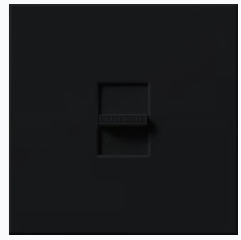 Lutron N-L-NFB-BL Nova, 1-Gang Wall plate, For Nova Large Control, No Fins Broken, Black Finish