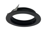 Nora Lighting NIO-4PRTFABB 4" Iolite PLUS Trimless to Flanged Converter Accessory, Black Finish