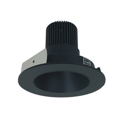 Nora Lighting NIO-4RNDCCDXBS/HL 4" Iolite PLUS Recessed Light With Round Deep Cone Reflector - CCT: Comfort Dim (3100K-1800K) - Reflector Finish: Black - Flange Finish: Black