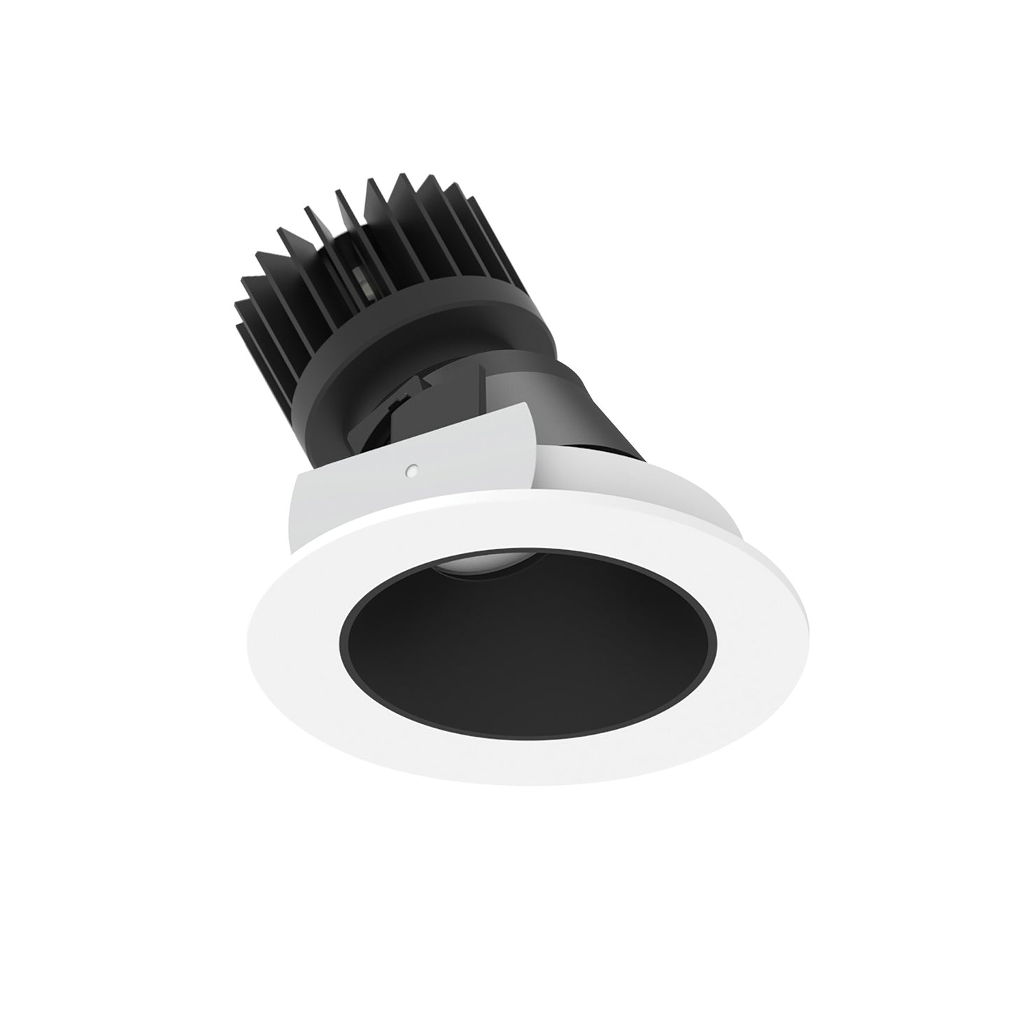 Nora Lighting NIO-4RSLA35XBMPW/HL 4" Iolite LED Round Adjustable Slot - High Lumens - CCT: 3500K - Finish: Black / Matte Powder White