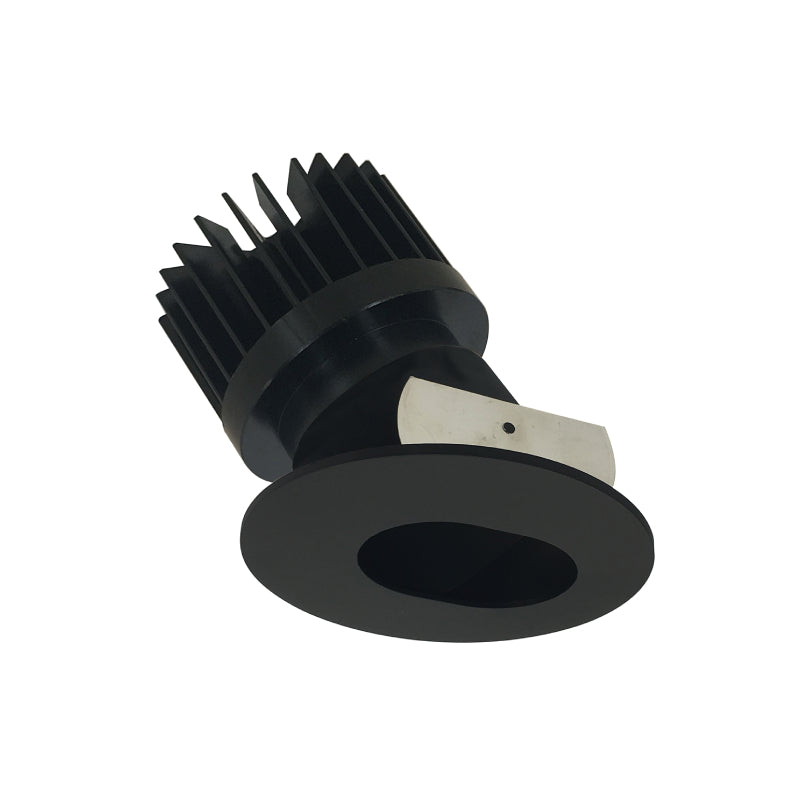 Nora Lighting NIO-4RSLCDXBB/HL 4" Iolite Round Adjustable Slot Aperture Trim - CCT: Comfort Dim - 28W - Reflector Finish: Black - Flange Finish: Black