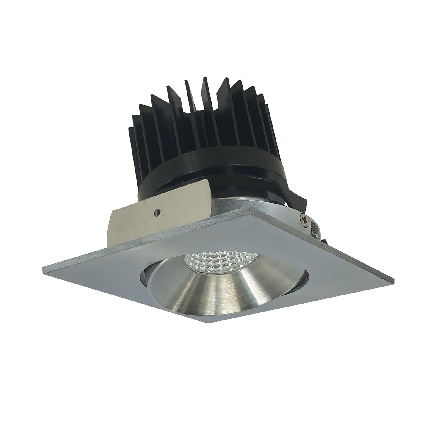 Nora Lighting NIO-4SCCDXNN/HL 4" Iolite LED Square Adjustable Cone Reflector - High Lumens - CCT: Comfort Dim (3100K-1800K) - Finish: Natural Metal