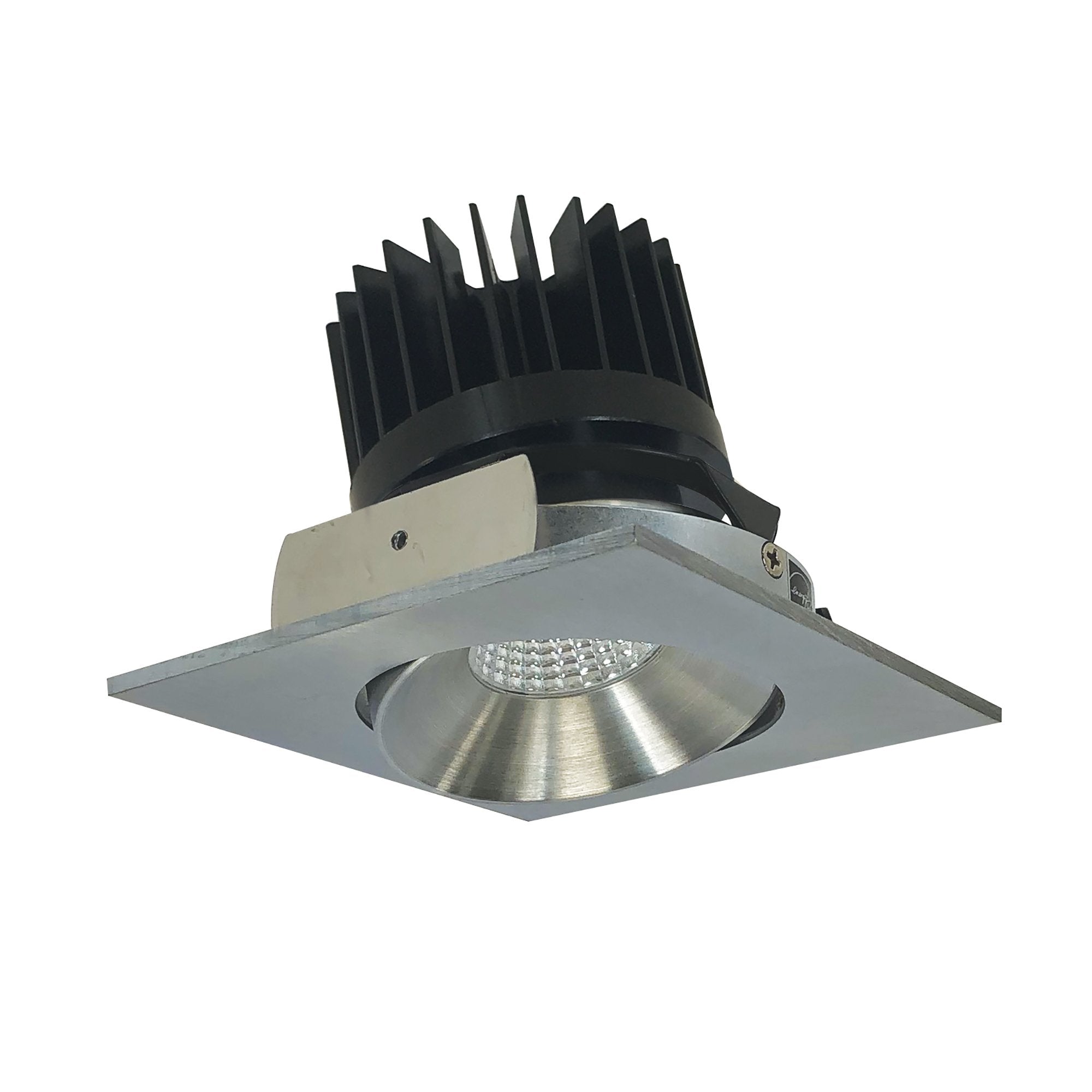Nora Lighting NIO-4SCCDXNN/HL 4" Iolite LED Square Adjustable Cone Reflector - High Lumens - CCT: Comfort Dim (3100K-1800K) - Finish: Natural Metal