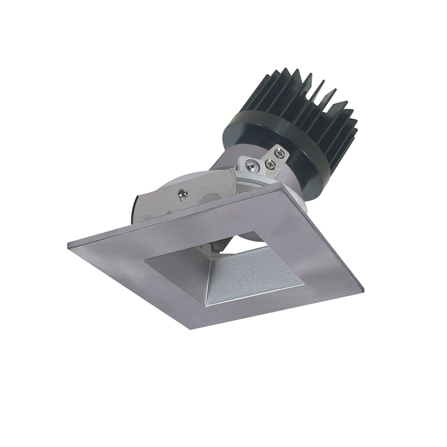 Nora Lighting NIO-4SDSQCDXHN/HL 4" Iolite LED Square Adjustable Reflector with Square Aperture - High Lumens - CCT: Comfort Dim (3100K-1800K) - Finish: Haze / Natural Metal