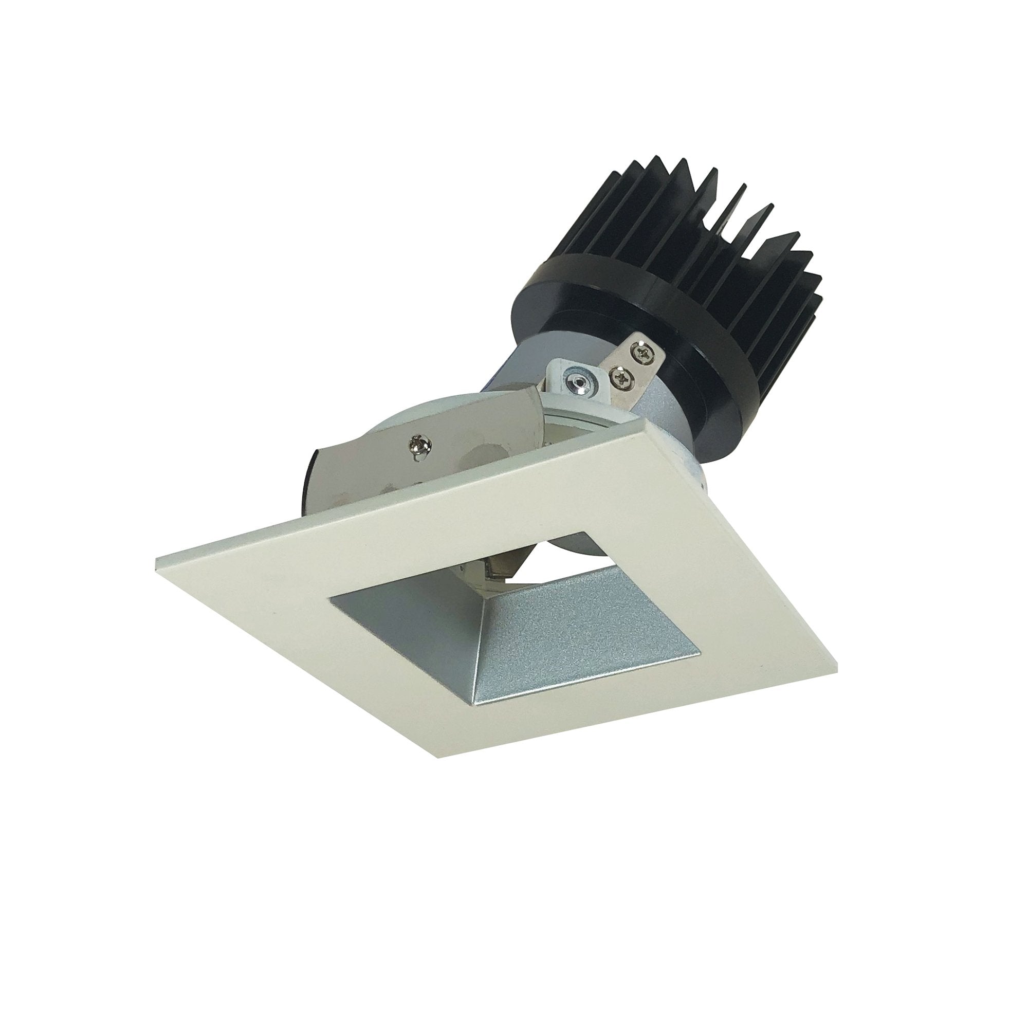 Nora Lighting NIO-4SDSQCDXHW/HL 4" Iolite LED Square Adjustable Reflector with Square Aperture - High Lumens - CCT: Comfort Dim (3100K-1800K) - Finish: Haze / White