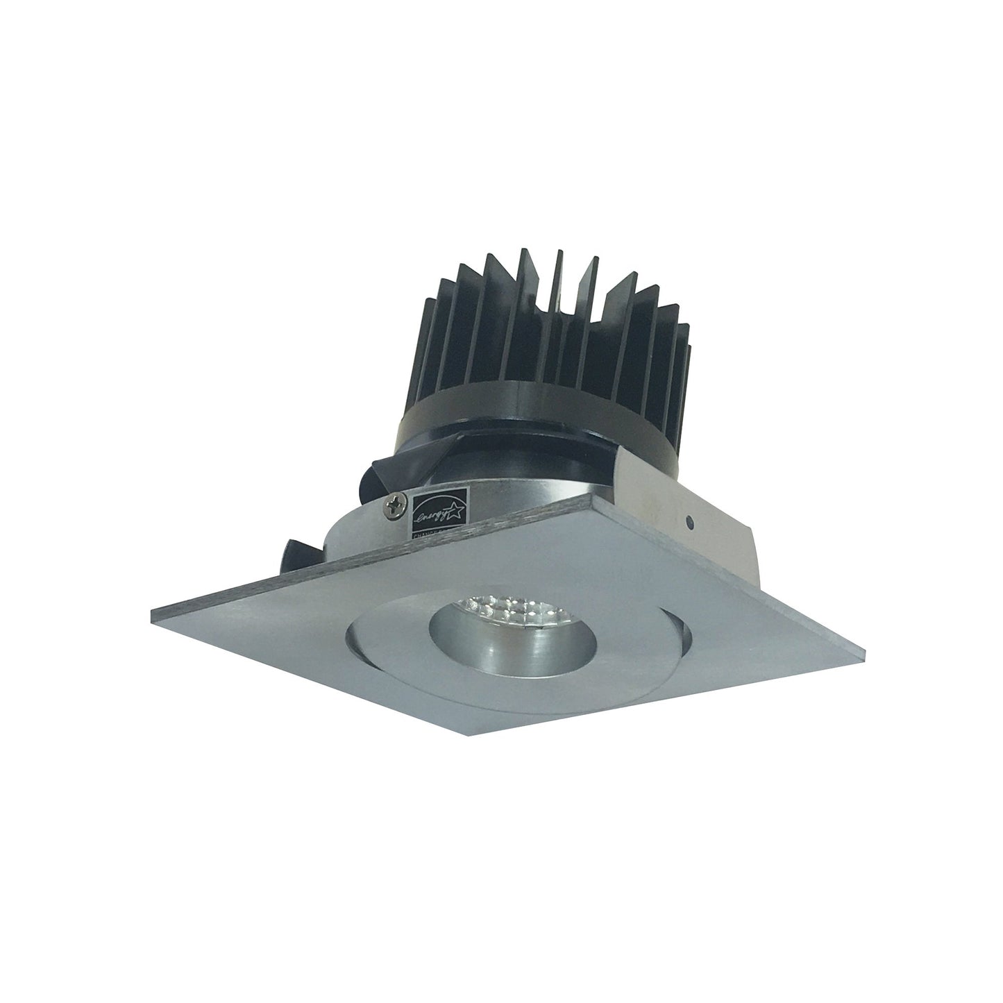 Nora Lighting NIO-4SGCDXNN/HL 4" Iolite LED Square Adjustable Gimbal - High Lumens - CCT: Comfort Dim (3100K-1800K) - Finish: Natural Metal