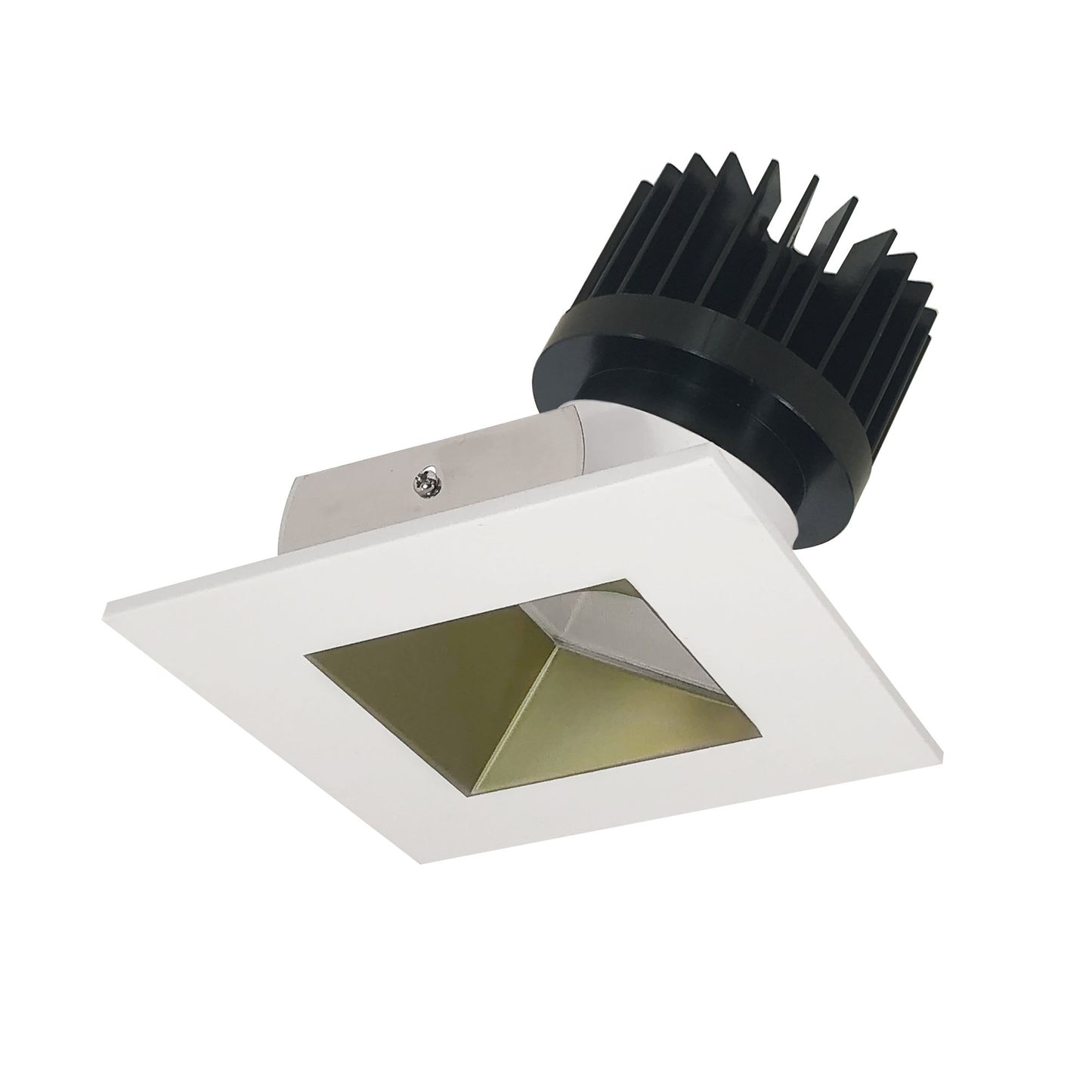 Nora Lighting NIO-4SWCDXCHMPW/HL 4" Iolite LED Square Wall Wash Ceiling Light- High Lumens - CCT: Comfort Dim (3100K-1800K) - Finish: Champagne / Matte Powder White