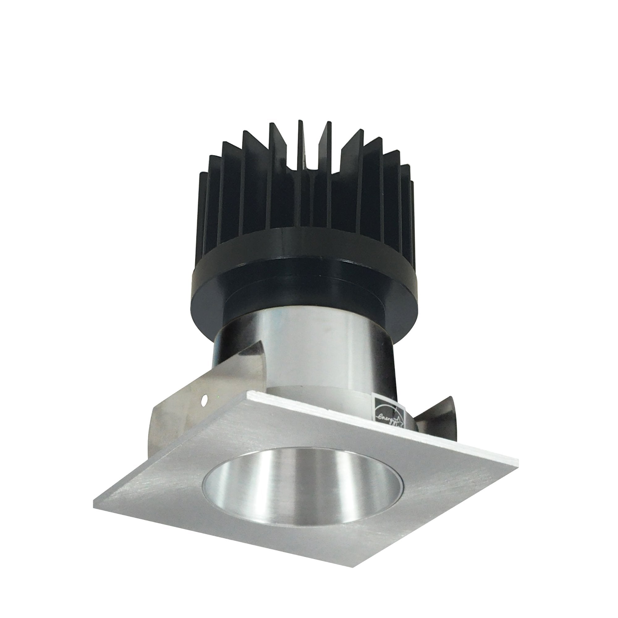 Nora Lighting NIOB-2SNDCCDXNN/HL 2" Iolite LED Square Reflector with Round Aperture - High Lumens - CCT: Comfort Dim (3100K-1800K) - Finish: Natural Metal