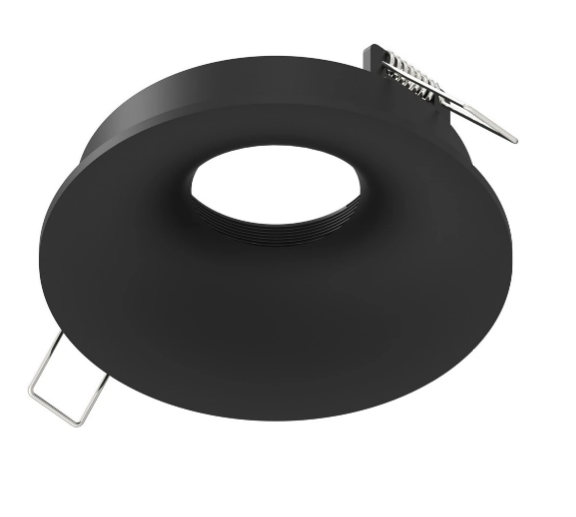 Nora Lighting NIOC-4RNBBB 4 Inch Iolite Can-less Round Bullnose Trim, Black finish