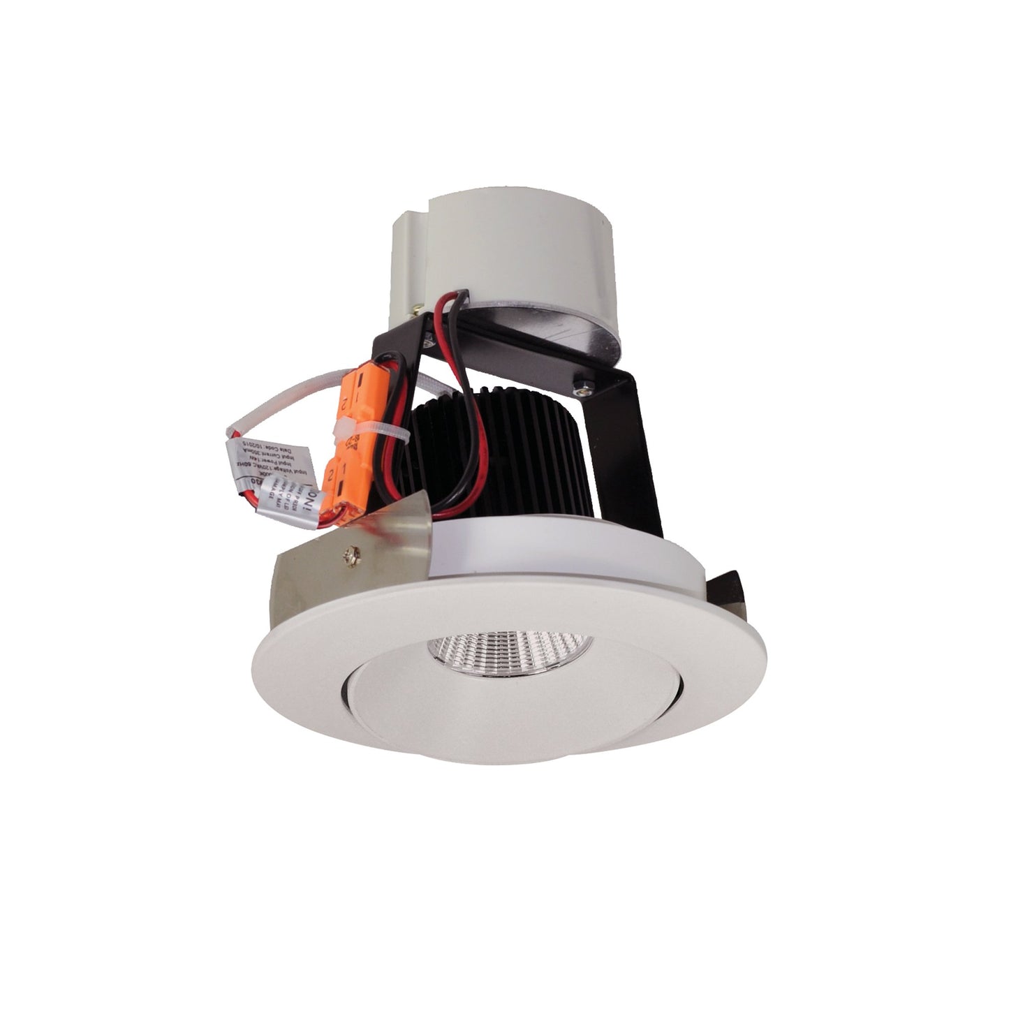 Nora Lighting NIR-4RC35XWW/10 4" Iolite LED Round Adjustable Cone Retrofit Downlight - 1000lm - CCT: 3500K - Finish: White Reflector / White Flange