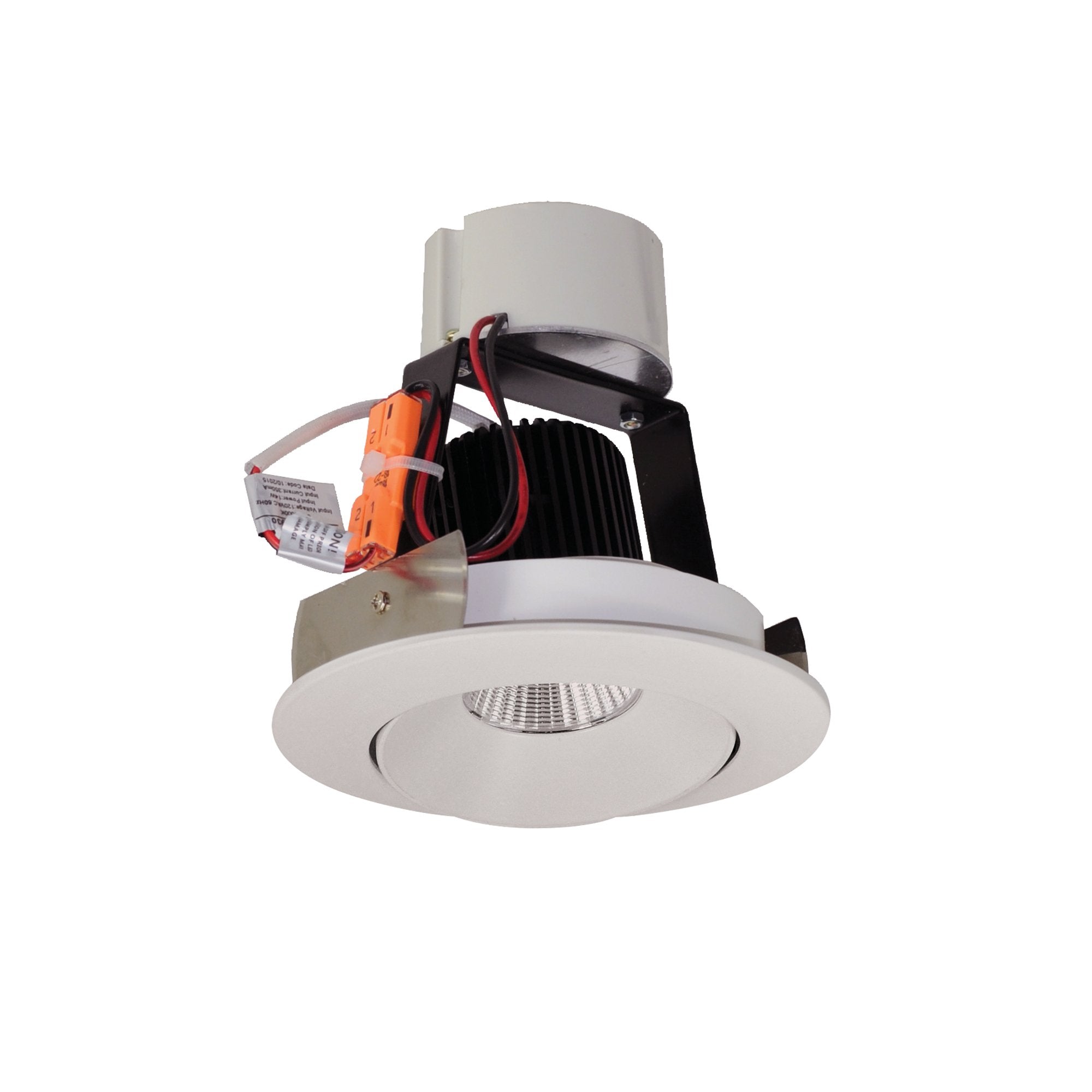 Nora Lighting NIR-4RC35XWW/10 4" Iolite LED Round Adjustable Cone Retrofit Downlight - 1000lm - CCT: 3500K - Finish: White Reflector / White Flange