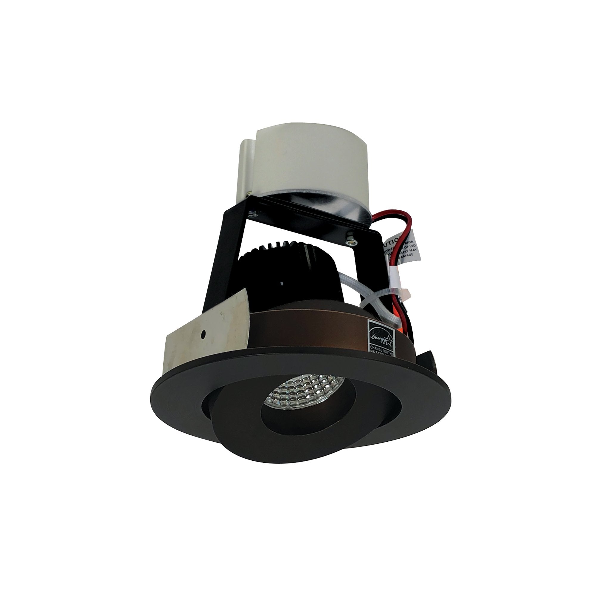 Nora Lighting NIR-4RG40XBZ/10 4" Iolite Retrofit Round Adjustable Gimbal Downlight - 1000lm - CCT: 4000K - Finish: Bronze