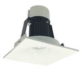 Nora Lighting NIR-4SNB40XWW/10 4" Iolite LED Square Bullnose Retrofit, 1000lm / 12W, 4000K, White Finish