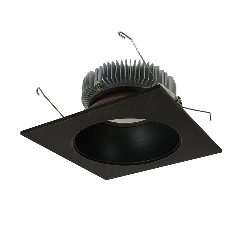 Nora Lighting NLCB2-65315CDBZBZ 6" Cobalt LED High Lumen Square Reflector W/Round Aperture - 1500 lm - CCT: Comfort Dim - 22W- Reflector Finish: Bronze - Flange Finish: Bronze