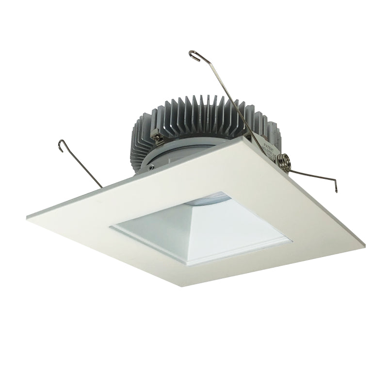 Nora Lighting NLCB2-65620CDMPW 6" Cobalt LED High Lumen Square Reflector with Square Aperture - CCT: Comfort Dim (3000K-2000K) - Lumens: 2000 - 30W - Reflector Finish: Matte Powder White - Trim Finish: Matte Powder White