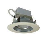 Nora Lighting NLCBC-46930XHZWLE4EM 4" Cobalt Adjustable LED Retrofit, 1000lm / 12W, 3000K, Haze Reflector / White Flange, 120V-277V input; Triac / ELV / 0-10V dimming, Pre-Wired for Emergency