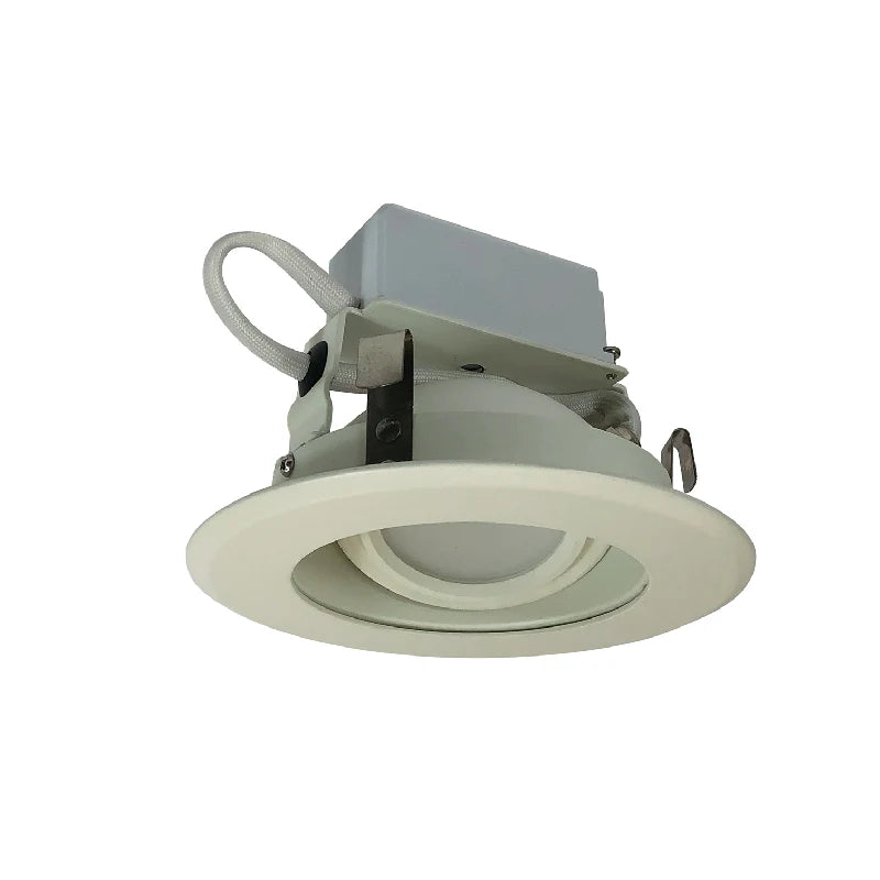 Nora Lighting NLCBC-46935XWWLE4EM 4" Cobalt Retrofit Adjustable Reflector - LE4 With Remote Emergency - CCT: 3500K - 12W - Reflector Finish - Warm White - Flange Finish - Warm White