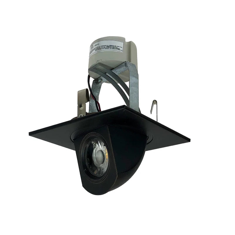 Nora Lighting NLCBC-487027XB/A 4" Square Cobalt Retrofit Adjustable Elbow - CCT: 2700K - 12W - Finish - Matte Black