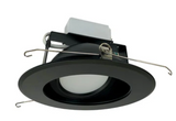 Nora Lighting NLCBC-66935XBBEM 6" Cobalt Adjustable LED Retrofit, 1200lm / 14W, 3500K, Black Reflector / Black Flange, Pre-Wired for Emergency