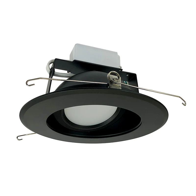 Nora Lighting NLCBC-66930XBBEM 6" Cobalt LED Adjustable Retrofit - Remote Emergency - CCT: 3000K - 14W - Reflector Finish - Black - Flange Finish - Black