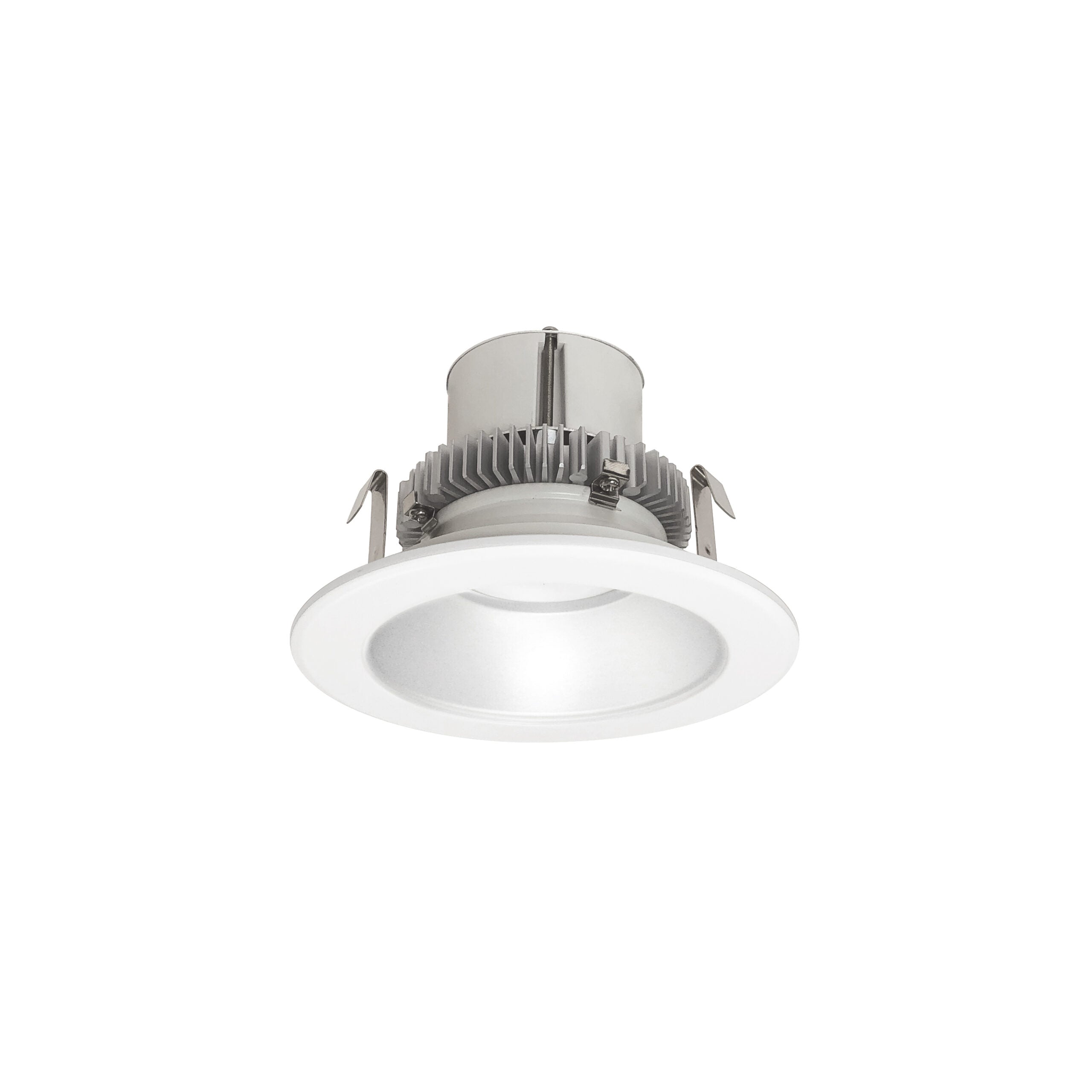 Nora Lighting NLCBC2-45140HZMPW/10LE4EM 4" Cobalt Click Round Retrofit Reflector - LE4 With Emergency Wiring - Lumens: 1000 - Reflector Finish: Haze - Flange Finish: Matte Powder White