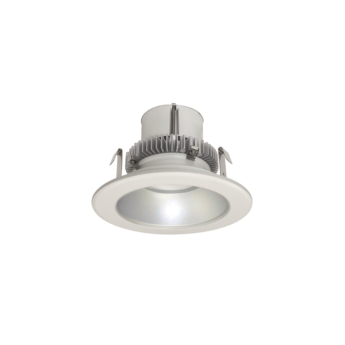 Nora Lighting NLCBC2-45127HZW/10LE4EM 4" Cobalt Click Round Retrofit Reflector - LE4 With Emergency Wiring - Lumens: 1000 - Reflector Finish: Haze - Flange Finish: White