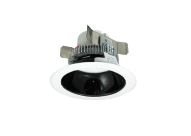 NORA Lighting NLCBC2-451TWBW/10 4" Cobalt Click Round Retrofit Reflector, Lumens 1000lm / Wattage 13.5W, Selectable CCT, Black Reflector / White Flange