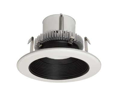 Nora Lighting NLCBC2-45230BW/10LE4EM 4" Cobalt Click LED Retrofit, Baffle, Black Baffle / White Flange, 120V-277V input, Triac / ELV / 0-10V dimming, Lumens 1000lm, Wattage 12W, Color Temperature 3000K, Pre-Wired for Emergency
