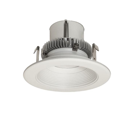 Nora Lighting NLCBC2-45240MPW/10LE4EM 4" Cobalt Click LED Retrofit, Baffle, Matte Powder White Baffle and Flange, 120V-277V input; Triac / ELV / 0-10V dimming, Lumens 1000lm, Wattage 12W, Color Temperature 4000K, Pre-Wired for Emergency