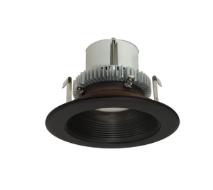 NORA Lighting NLCBC2-452TWBZBZ/10 4" Cobalt Click Round Retrofit Baffle, Lumens 1000lm / Wattage 13.5W, Selectable CCT, Bronze Baffle / Bronze Flange
