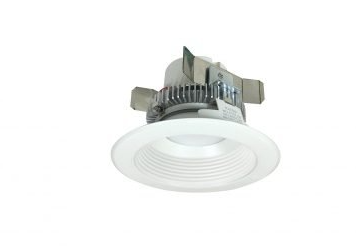 NORA Lighting NLCBC2-452TWMPW/10 4" Cobalt Click Round Retrofit Baffle, Lumens 1000lm / Wattage 13.5W, Selectable CCT, Matte Powder White Baffle / Matte Powder White Flange