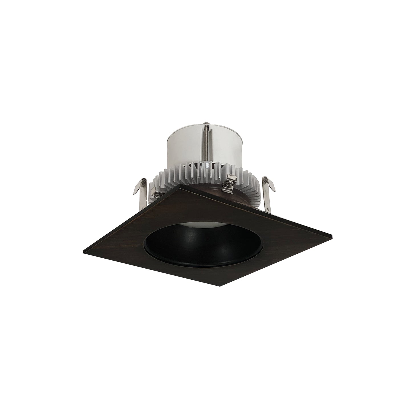 Nora Lighting NLCBC2-45340BZBZ/A 4" Cobalt Click Square Retrofit Reflector with Round Aperture - 750lm - CCT: 4000K - Finish: Bronze Reflector / Bronze Flange