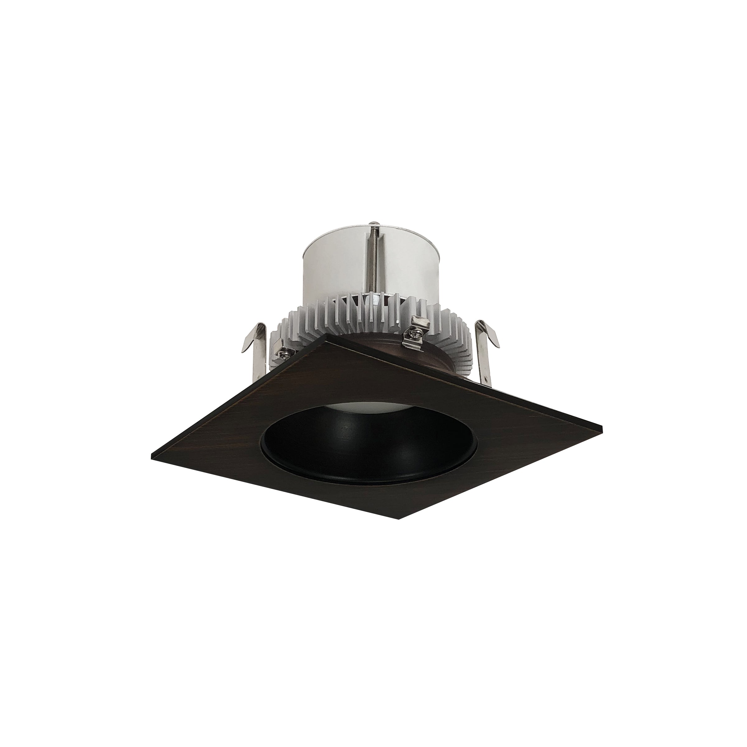 Nora Lighting NLCBC2-45340BZBZ/A 4" Cobalt Click Square Retrofit Reflector with Round Aperture - 750lm - CCT: 4000K - Finish: Bronze Reflector / Bronze Flange