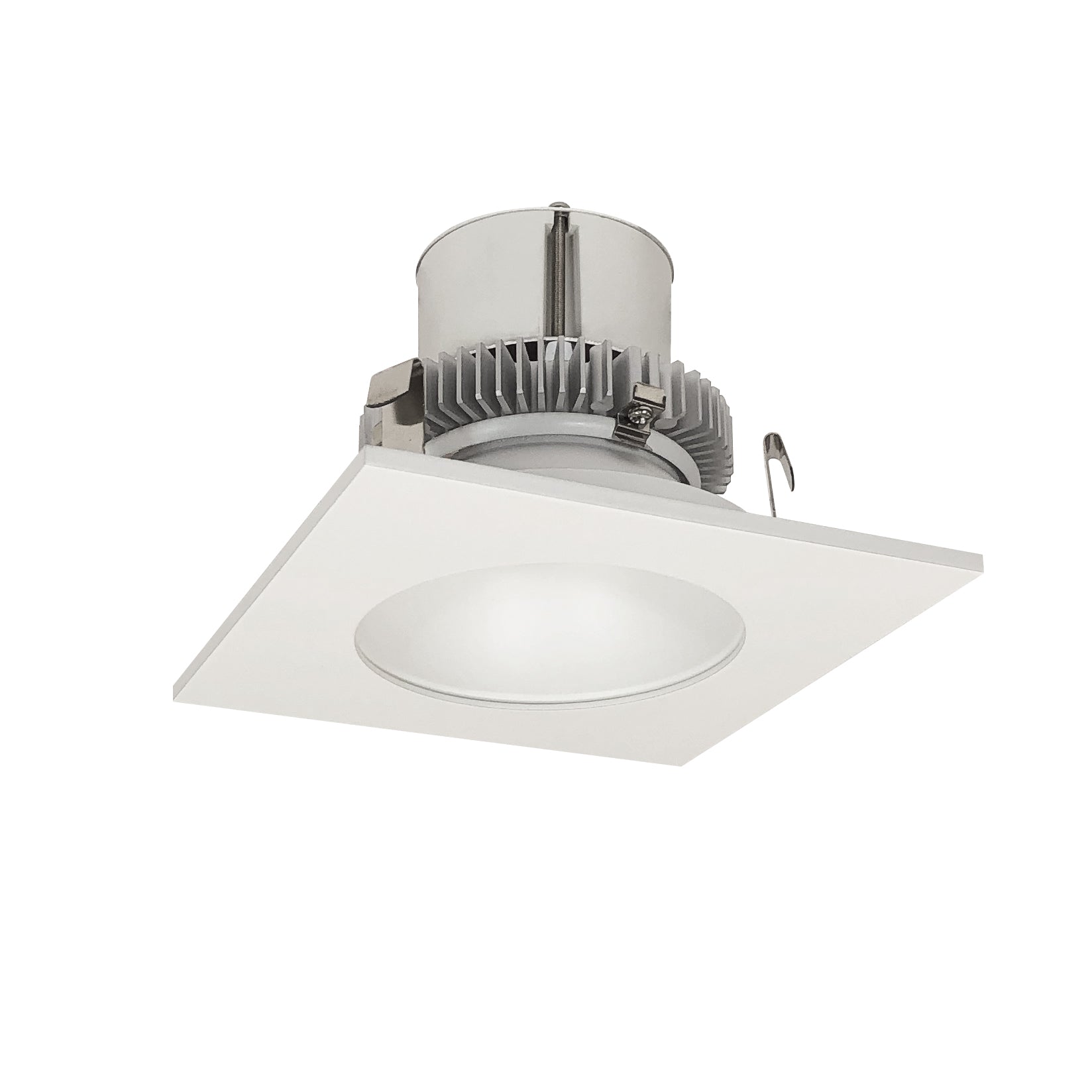 Nora Lighting NLCBC2-45340MPW/A 4" Cobalt Click Square Retrofit Reflector with Round Aperture - 750lm - CCT: 4000K - Finish: Matte Powder White