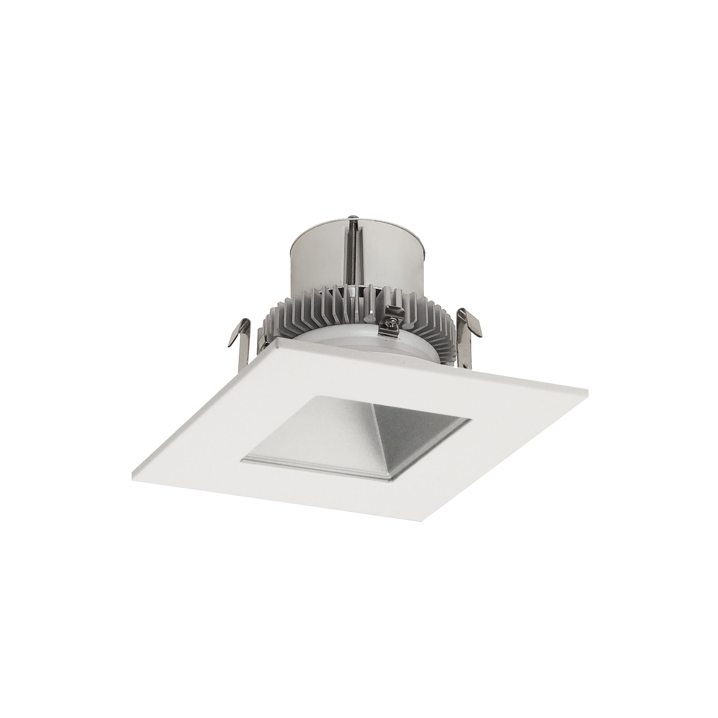 Nora Lighting NLCBC2-45640HZW/A 4" Cobalt Click Square Retrofit Reflector with Square Aperture - 750lm - CCT: 4000K - Finish: Haze Reflector / White Flange