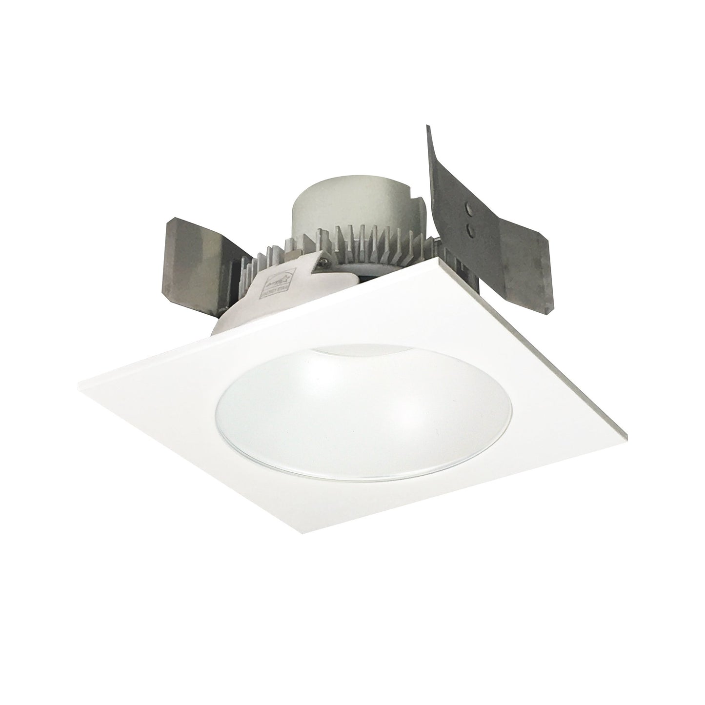 Nora Lighting NLCBC2-55335MPW/A 5" Cobalt Click Square Retrofit Reflector with Round Aperture - Lumens: 750 - CCT: 3500K - Reflector Finish: Matte Powder White - Flange Finish: Matte Powder White
