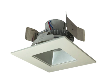Nora Lighting NLCBC2-55627HZW/A 5" Cobalt Click LED Retrofit, Square/Square Regress, Lumens 750 lm, Wattage 10W, Color Temperature 2700K, Voltage 120V, Dimming Triac/ELV , Haze/White Finish
