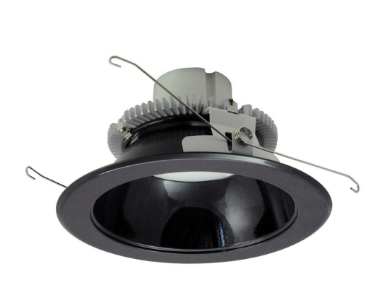 Nora Lighting NLCBC2-65135BB/ALE4EM 6" Cobalt Click LED Retrofit, Round Reflector, Lumens 750 lm / Wattage 10W, Color Temperature 3500K, Pre-Wired for Emergency, Black/Black