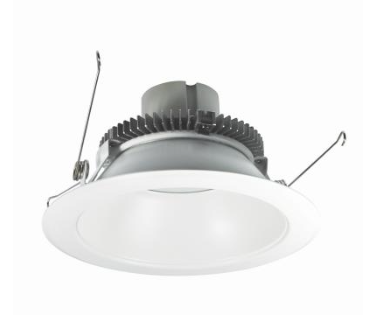 Nora Lighting NLCBC2-65140MPW/10EM 6" Cobalt Click LED Retrofit, Round Reflector, Lumens 1000 lm / Wattage 12W, Color Temperature 4000K, Pre-Wired for Emergency, White Reflector/White Flange