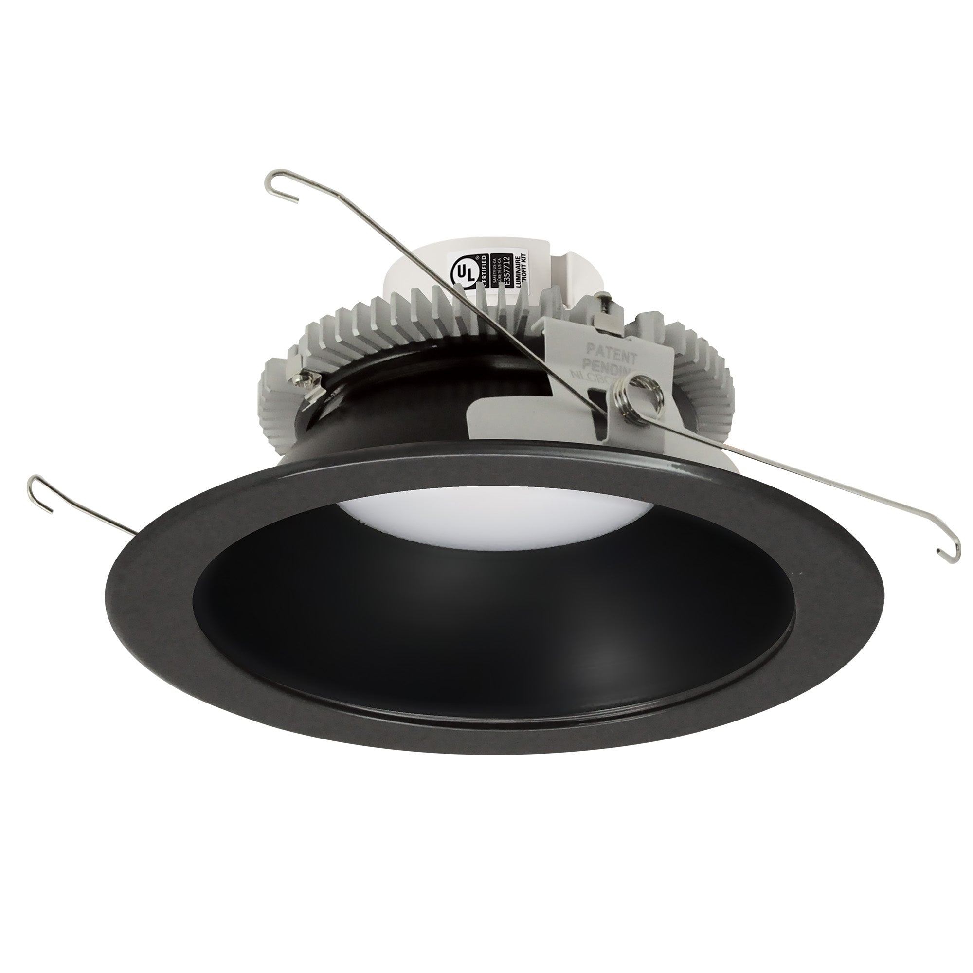 Nora Lighting NLCBC2-65140BB/ALE4EM 6" Cobalt Click Round Retrofit Reflector - Lumens: 750 - CCT: 4000K - Reflector Finish: Black - Flange Finish: Black