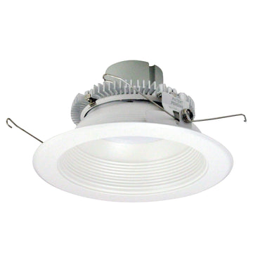 Nora Lighting  NLCBC2-65230WW/10LE4EM 6" Cobalt Click Round Retrofit Baffle - CCT: 3000K - Flange Finish: Warm White - Reflector Finish: Warm White