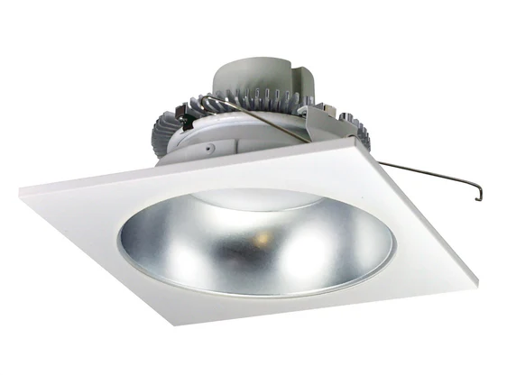 Nora Lighting NLCBC2-65335DW/10 6" Cobalt Click LED Retrofit, Square Reflector with Round Aperture, Lumens 1000 lm / Wattage 12W, Color Temperature 3500K, Diffused Clear Reflector / White Flange