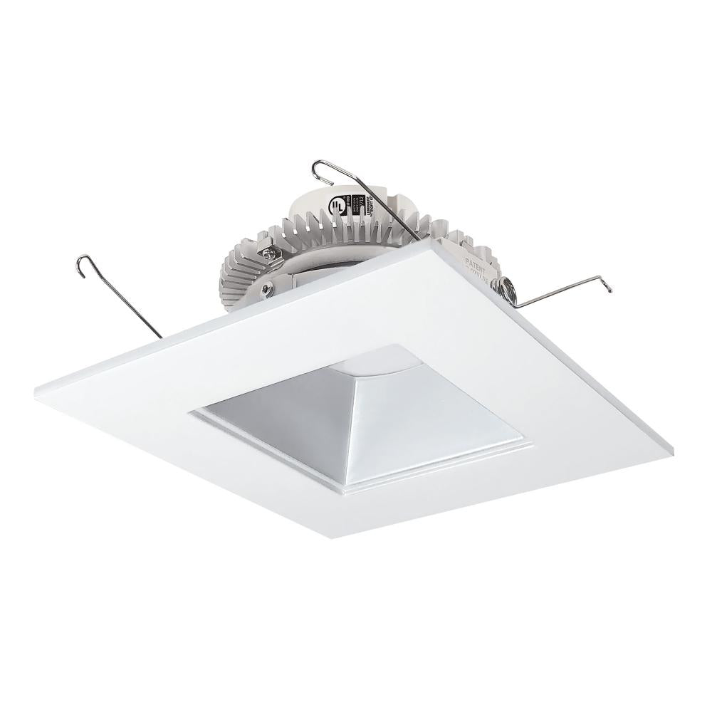 NORA Lighting NLCBC2-656TWHZW/10 6" Cobalt Click Square Retrofit Reflector with Square Aperture, 1000lm / 13.5W, Selectable CCT, Haze/White