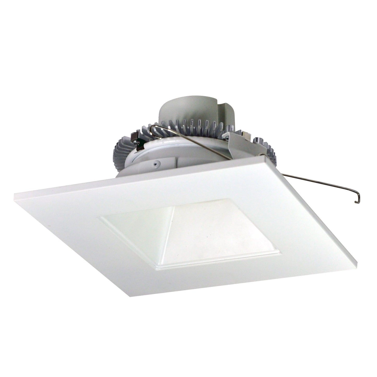 Nora Lighting NLCBC2-656TWPW/10 6" Cobalt Click Square Retrofit Reflector with Square Aperture, 1000 Lumens, 13W, Selectable CCT, 90 CRI, Pewter / White