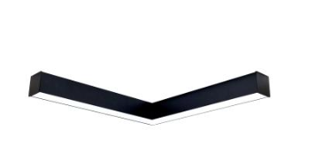 Nora Lighting NLINSW-L334B "L" Shaped L-Line LED Direct Linear w/ Selectable Wattage & CCT, Black Finish