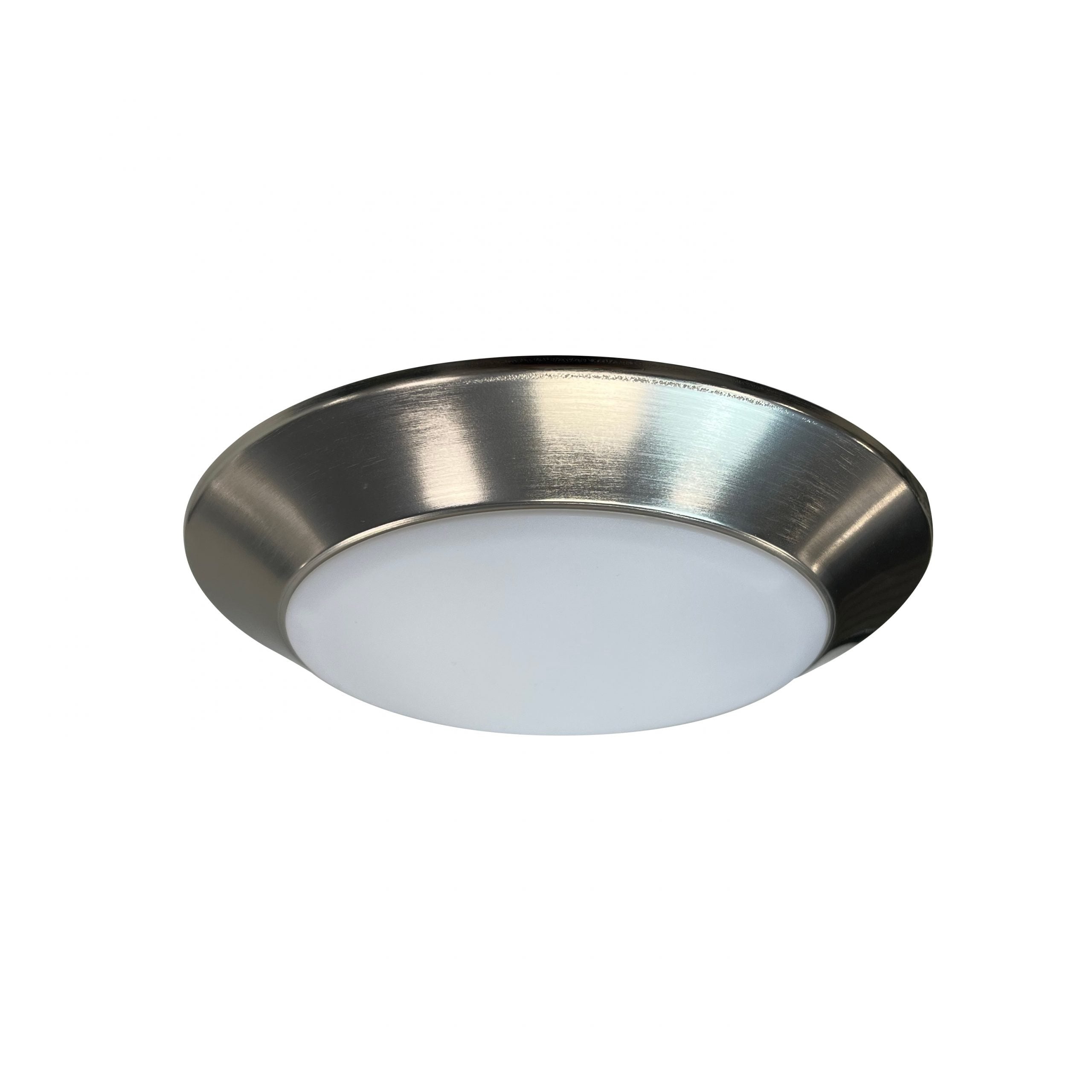 Nora Lighting NLOPAC-R6TWNM  6" AC Opal LED Surface Mount - CCT: Selectable - 1200lm - Finish: Natural Metal