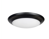 Nora Lighting NLOPAC2-R6509T2427B 6" AC Opal LED Surface Mount - 16.5W - 2700K - 1100lm - Black - 120V