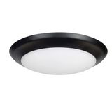 Nora Lighting NLOPAC2-R6509T2430B 6" AC Opal LED Surface Mount - 16.5W - 3000K - 1100lm - Black - 120V